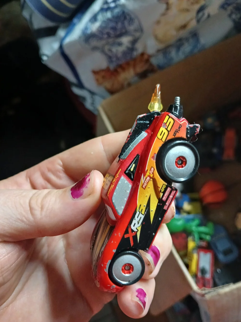 Disney Pixar Cars XRS Rocket Racing Lightning McQueen diecast car,